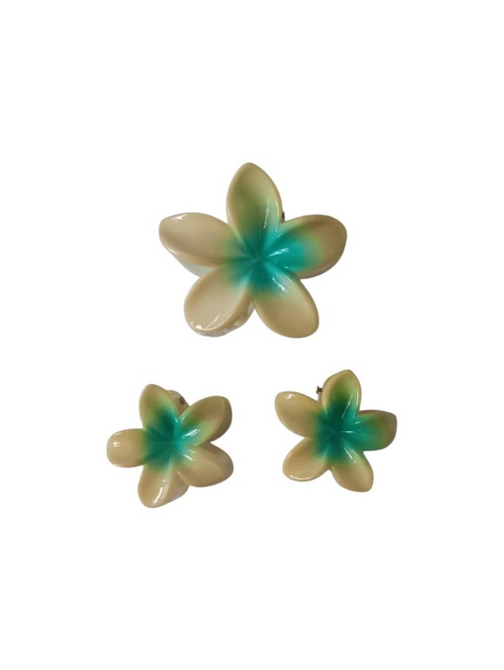 Flower Claw Clips 3 PC Set - Picture 2 of 7